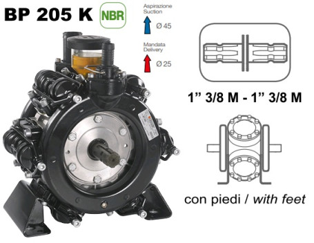Мембранный насос Comet BP205 (20 бар, 193 л/мин, ВОМ 1"3/8)
