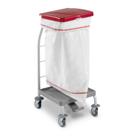 Тележка TTS Dust (пластиковая, с педалью и крышкой для мешка 70л)