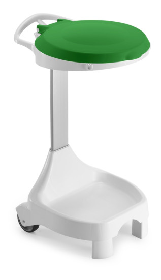 Держатель мешка TTS Smile E-60 (120л, ножки, колеса, зеленая крышка)