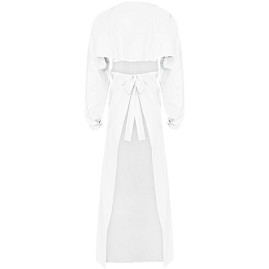 Фартук с рукавами Reiko aproLin eco+ (белый, Дл-115см)