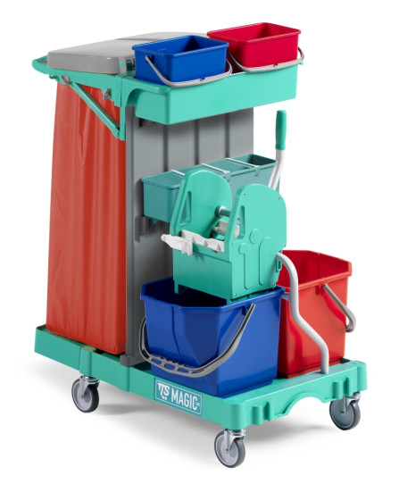 Тележка TTS Magic Line 70B (2х15л, 2х4л, отжим TEC, держ. мешка 120л)