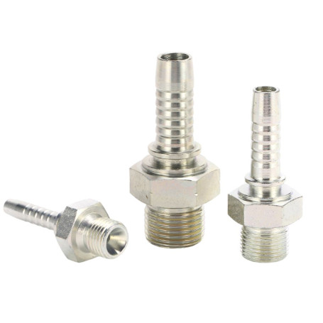 Фитинг высокого давления BSP (DN08, 3/8ш, оцинк, грань 17) Robin