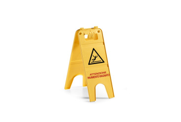 Указатель TTS "Осторожно мокрый пол" (полипроп, 2хсторонний, украинск и англ)