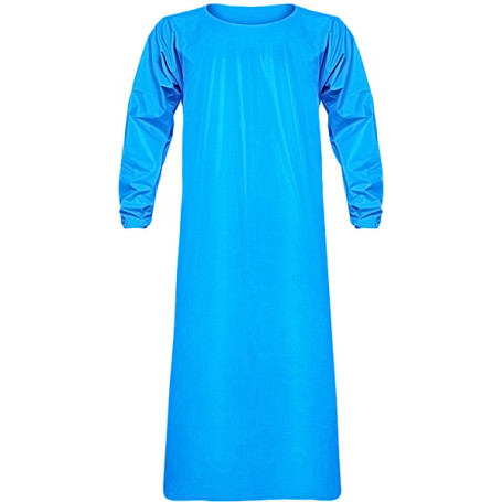 Фартук с рукавами Reiko aproLin eco+ (синий, Дл-115см)