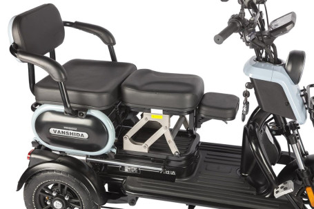 Трицикл электрический Wanshida UN MOTO (60V, 650W, черный) (0000285-3102)