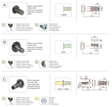 Мембранный насос Comet BP125 D 1&quot; (20 бар, 117 л/мин, ВОМ 1&quot;3/8)