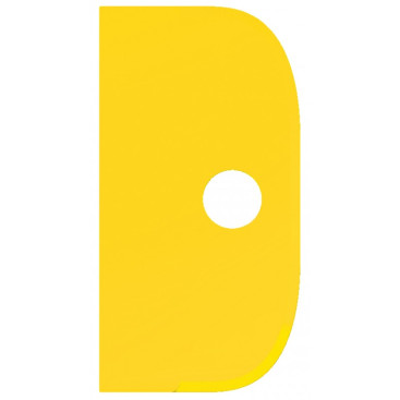 Скребок ручной Haug Bursten (230мм, без ручки, желтый)