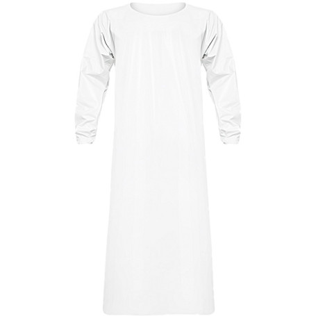 Фартук с рукавами Reiko aproLin eco+ (белый, Дл-135см)