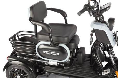 Трицикл электрический Wanshida UN MOTO (60V, 650W, черно-красный) (0000285-3104)