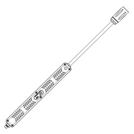 Копье L35 с насадкой FL3 (70см, D2.5, 1/4ш, нерж, термо, прям) Tecomec