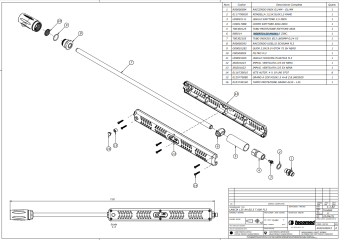 Копье L35 с насадкой FL3 (70см, D2.5, 1/4ш, нерж, термо, прям) Tecomec