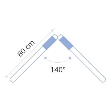 Щетка для пола TTS (V-образная, 80см, дерев. основ, жесткий, ручка)