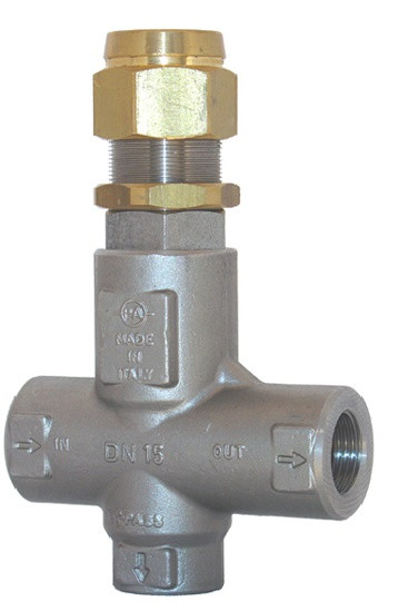 Клапан предохранительный PA VS24 (280бар, 80л/мин, 1/2"г-1/2"г, By-pass 1/2"г, Aisi 303)