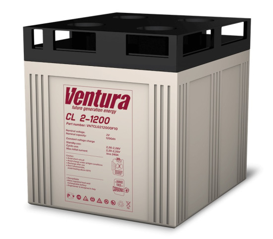Тяговый аккумулятор Ventura CL 2-1200 (2В, 1200Ач, AGM)