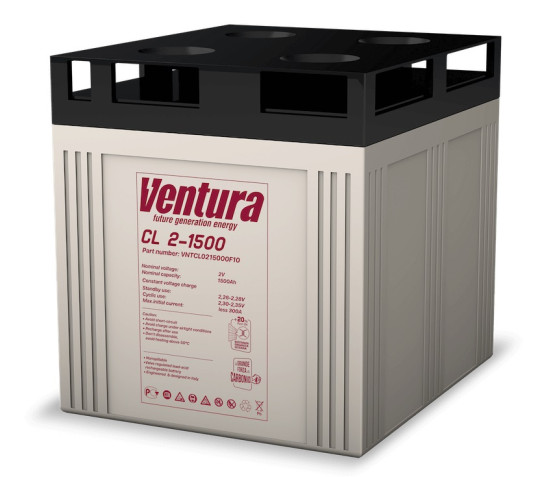 Тяговый аккумулятор Ventura CL 2-1500 (2В, 1500Ач, AGM)