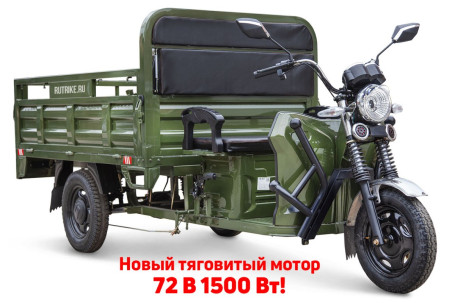 Трицикл электрический Rutrike D4 NEXT PRO 1800 (зеленый)