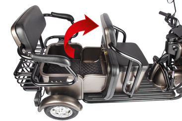 Трицикл электрический Rutrike Караван (коричневый)