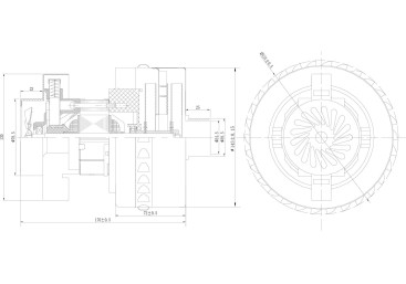 Вакуумный мотор Метлана (220В, 600Вт)