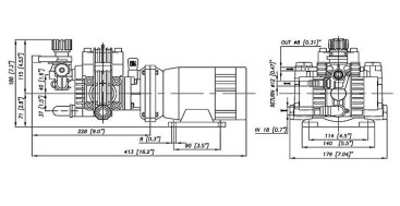Насос мембранный Bertolini ELP.TRIAL 9/12 (10бар, 9л/мин, электрический 9/12В)