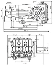 Насос высокого давления TOR DS-3025 N (30л/мин, 250бар)