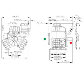 Насос мембранный Bertolini PA 330.1 VF (40бар, 33л/мин, плоский вал, 3отв. под шкив)