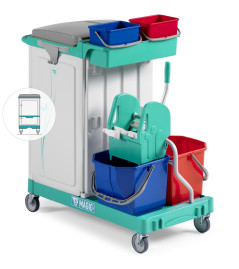 Тележка TTS Magic Line 120V (2х15л, 2х4л, отжим TEC, держ. мешка 150л)