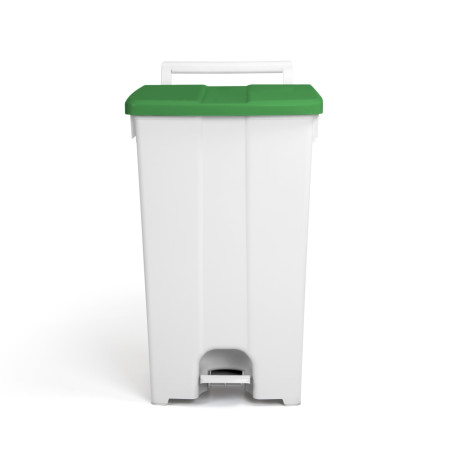 Контейнер TTS Derby XXL (2х45л, педаль, колеса, разделитель, белый/зеленый)