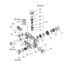 Головная часть насоса HAWK NHDP d16мм (в сборе)