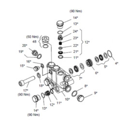 Головная часть насоса HAWK NHDP d16мм (в сборе)
