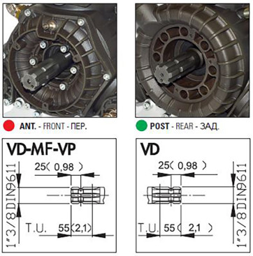 Насос мембранный Bertolini PBO 1 1100 VD (50бар, 106л/мин, ВОМ, 1"3/8, 2х-сторонний)