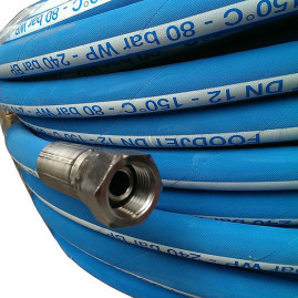 Шланг пищевой Foodjet DN12 (25м, 1/2"г-1/2"ш, 80бар)