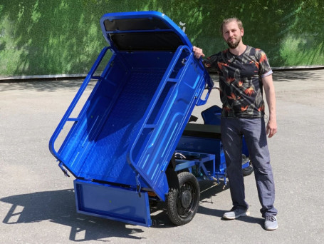 Трицикл электрический Rutrike Вояж К1 1200 60V800W (синий)