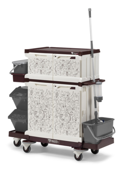 Тележка TTS MagicArt 252-P Safety Plus (закрытая, ящики, ведра, рисунок KAPOK)