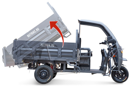 Трицикл электрический Rutrike D5 КАБИНА гидравлика (черный матовый)