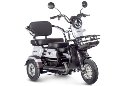 Трицикл электрический Rutrike Gelbert Caf (48/60V, 600W, белый) (0000131-3039)