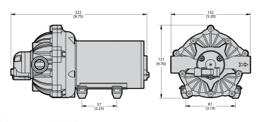 Мембранный насос Comet EF 5500 (4.1 бар, 20.8 л/мин, 24 В)
