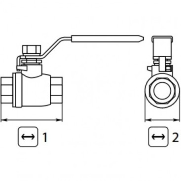 Кран гидравлический (3/4"г-г, 140бар, 2-х ходовой, нерж) R+M
