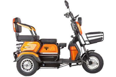  Трицикл электрический Rutrike Gelbert Caf 48V/60V 600Вт (оранжевый)
