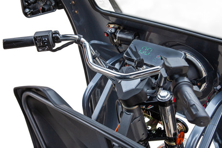 Трицикл электрический Rutrike D5 КАБИНА гидравлика (темно-зеленый)