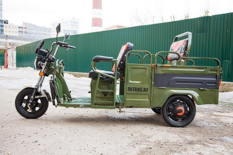 Трицикл электрический Rutrike Вояж-П 1200 60V800W (зеленый, трансформер)