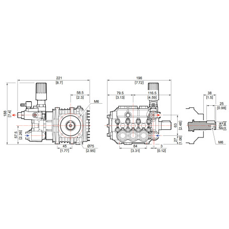Насос высокого давления Comet LW-K 3525S (13.4/190)