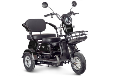 Трицикл электрический Rutrike Gelbert Caf 48V/60V 600Вт (черный)