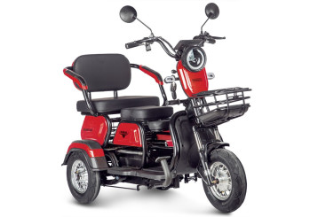  Трицикл электрический Rutrike Gelbert Caf 48V/60V 600Вт (красный)