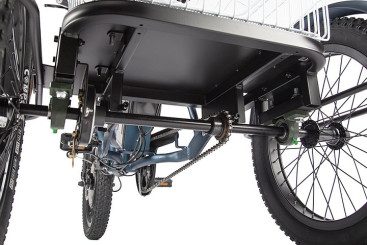 Трицикл электрический Eltreco Porter Fat 500 (темно-синий)