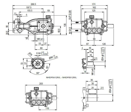 Насос высокого давления HAWK NHDP8512R (1450об/мин)