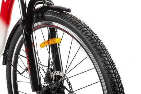 Электровелосипед Eltreco White (бело-красный)