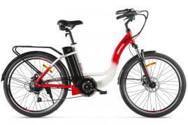Электровелосипед Eltreco White (бело-красный)