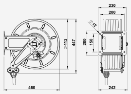 Барабан высокого давления FAICOM VLX  3820 ST (400бар, 20м, нерж)