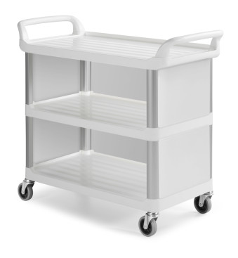 Тележка TTS Shelf A3700 (3 закр. полки, колеса d100мм, белый)