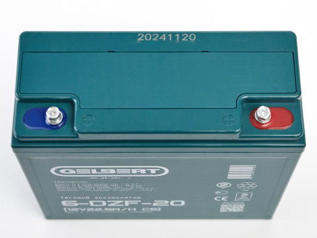 Тяговый аккумулятор Gelbert 6-DZF-20 (12В, 22,5Ач, AGM)